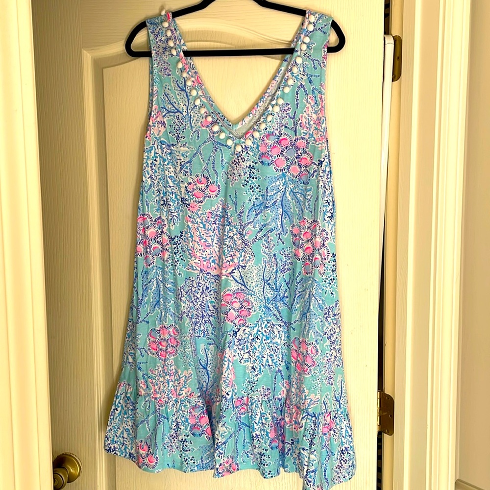Lilly Pulitzer Coral Dress EUC size XL